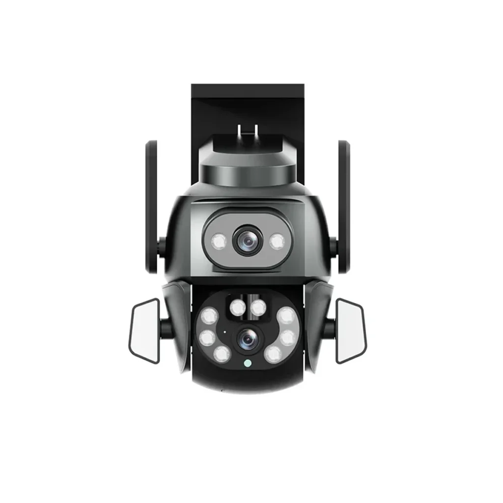 4MP Wifi Camera Dual Lens Wireless Surveillance Cameras with 360 Degree Dead Angle Free Dual View Outdoor Night Vision