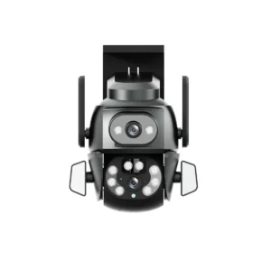 4MP Wifi Camera Dual Lens Wireless Surveillance Cameras with 360 Degree Dead Angle Free Dual View Outdoor Night Vision