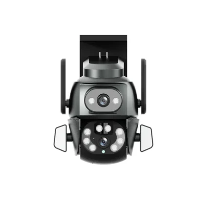 4MP Wifi Camera Dual Lens Wireless Surveillance Cameras with 360 Degree Dead Angle Free Dual View Outdoor Night Vision