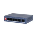 Dahua DH-CS4006-4ET2GT-36 – 6-Port Managed PoE Switch with 4 PoE Ports + 2 Gigabit Uplinks | Compact Metal Housing | Reliable Surveillance Connectivity