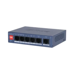 Dahua DH-CS4006-4ET2GT-36 – 6-Port Managed PoE Switch with 4 PoE Ports + 2 Gigabit Uplinks | Compact Metal Housing | Reliable Surveillance Connectivity