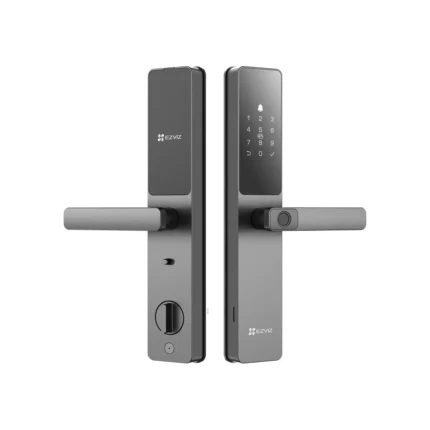 EZVIZ Smart Lock, 7-in-1 Keyless Entry Door Lock, with Fingerprint Access – Secure Keyless Entry, Multiple Unlock Options (DL05-Grey)
