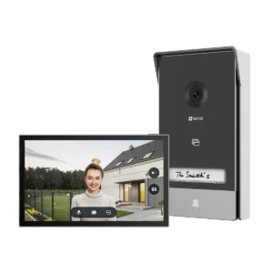 EZVIZ Wireless Monitor Touch Screen with Ringtone, Central Control Screen, Works with Up to 30 Cameras/Doorbells, Wire free 7-Inch Colour Touchable Display, 2-Way Talk (SD7)