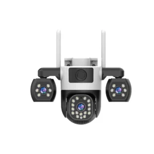 Triple Lens WIFI Camera V380 Pro Three Lens Outdoor CCTV Auto Tracking 9MP(3+3+3) WIRELESS IP Camera D900
