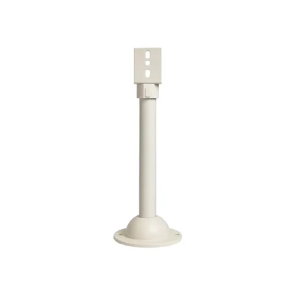 2-Feet Security Camera Wall Mount Stand – Metal Pole with Plastic Base – Heavy Duty for Indoor/Outdoor Use