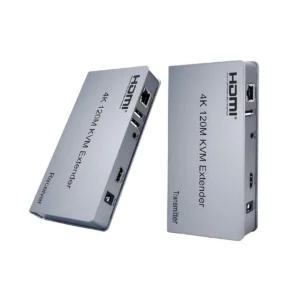 4K 120M HDMI KVM Extender Transmitter Receiver Over Cat5/5e/Cat6 Rj45 Ethernet Cable Support USB Mouse Keyboard Touch